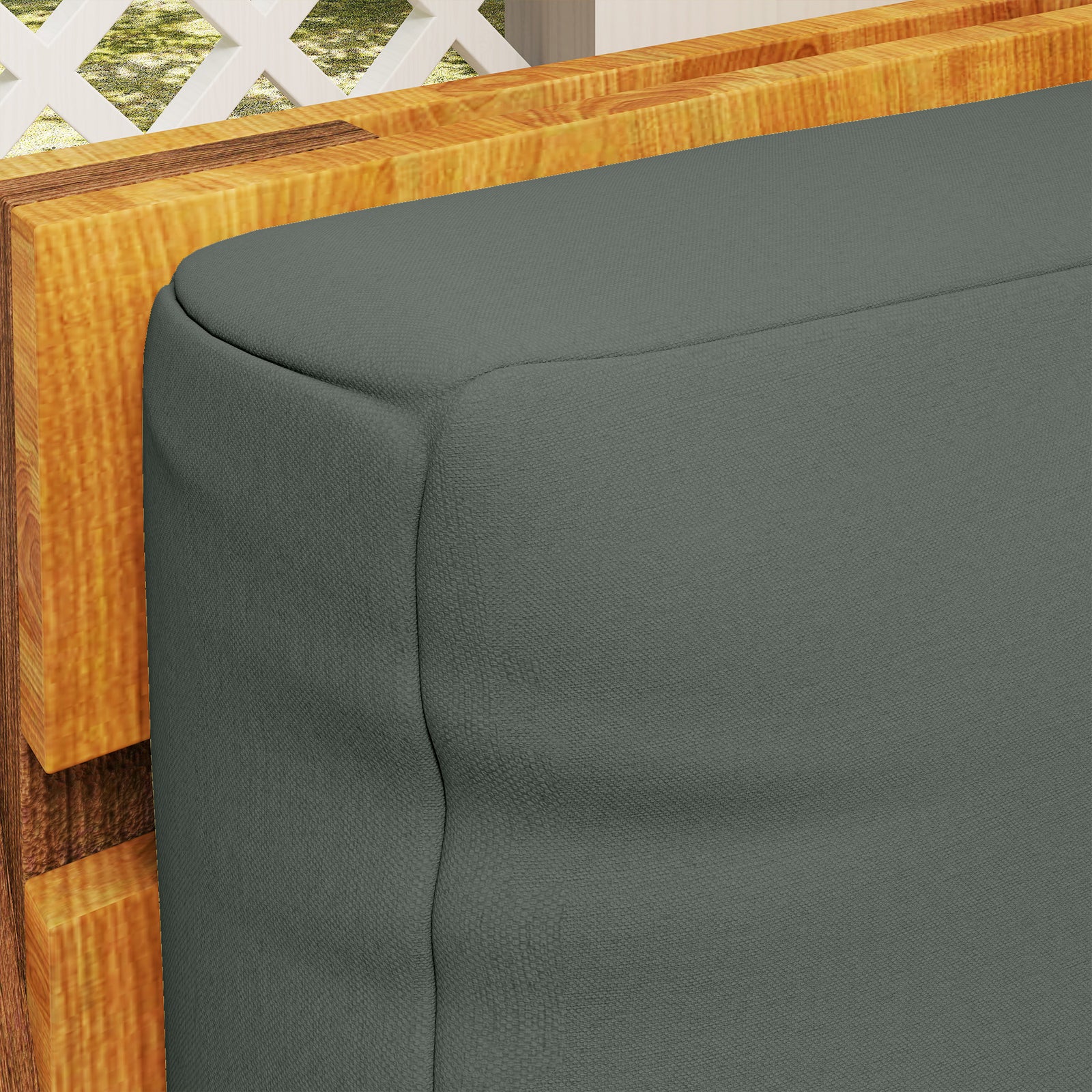 2 Seat Pallet Cushions 20cm Thick Outdoor Seat Pads | Charcoal Gray