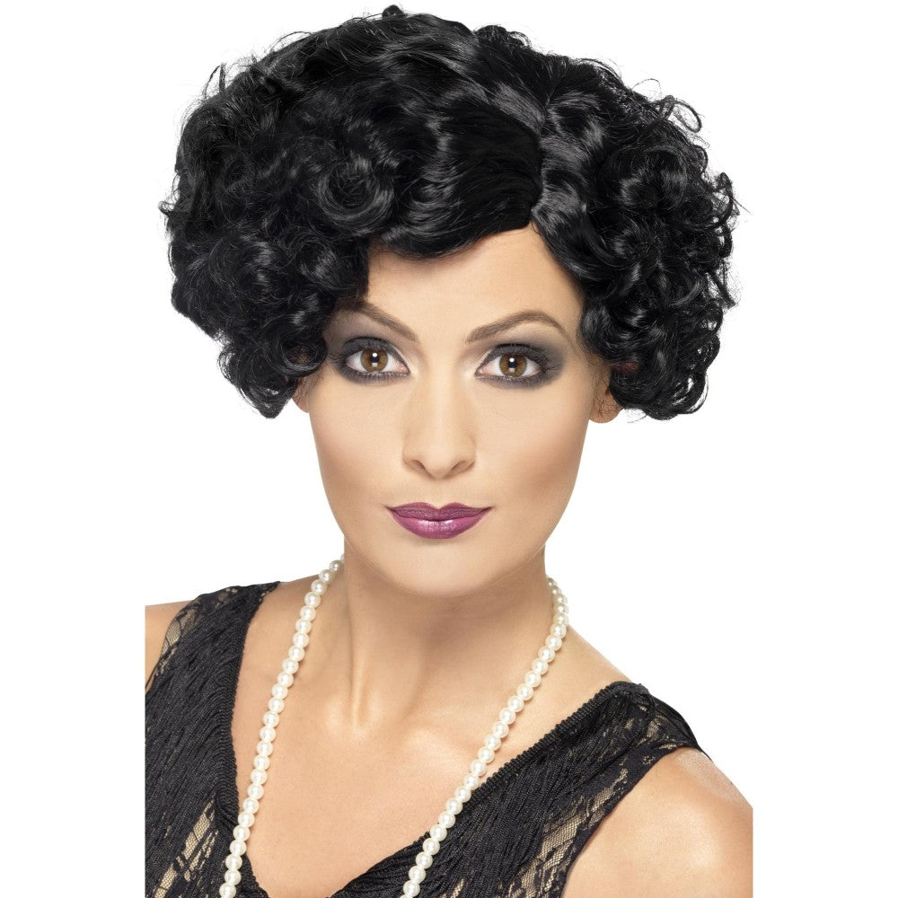 20s Flirty Flapper Wig | Black
