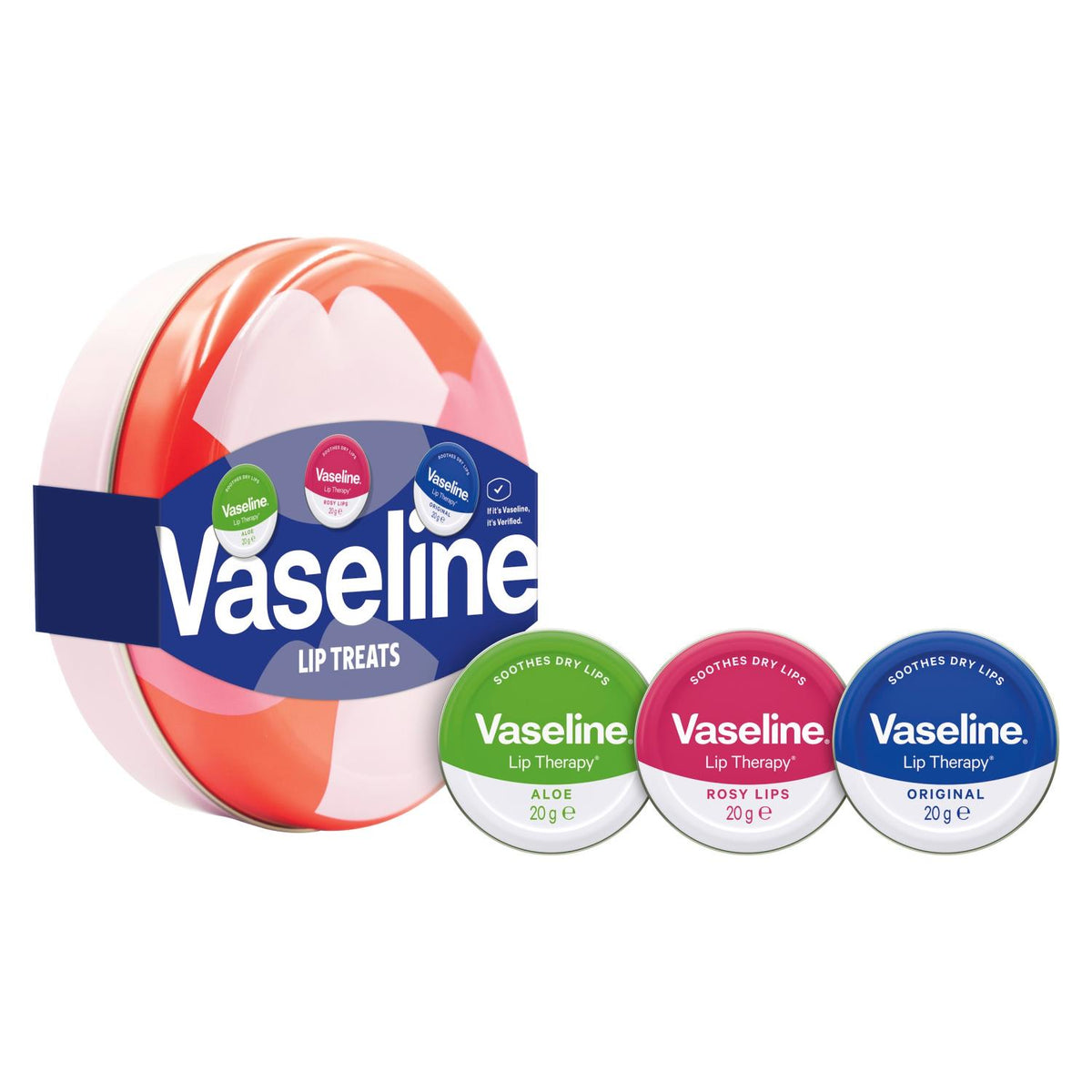 Lip Iconic Tin Collection Gift Set For Her, 3 Tins Of 20g Balm | Set of 1