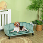 Dog Sofa, Pet Couch Bed For Medium, Large Dogs W/ Legs, Cushion | Green