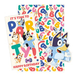 Bluey 1 Sheet, 1 Tag, 1 Card Pack Official Product