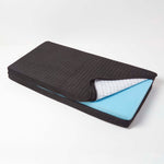 Quilted Polyester 2 Seater Orthopaedic Booster Cushion Cover | 50cm x 100cm | Black