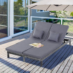 2-person Rattan Lounger W/ Cushion