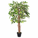 Artificial Handcrafted Ficus Tree With Real Wood Trunk | 4ft | Multi Colour