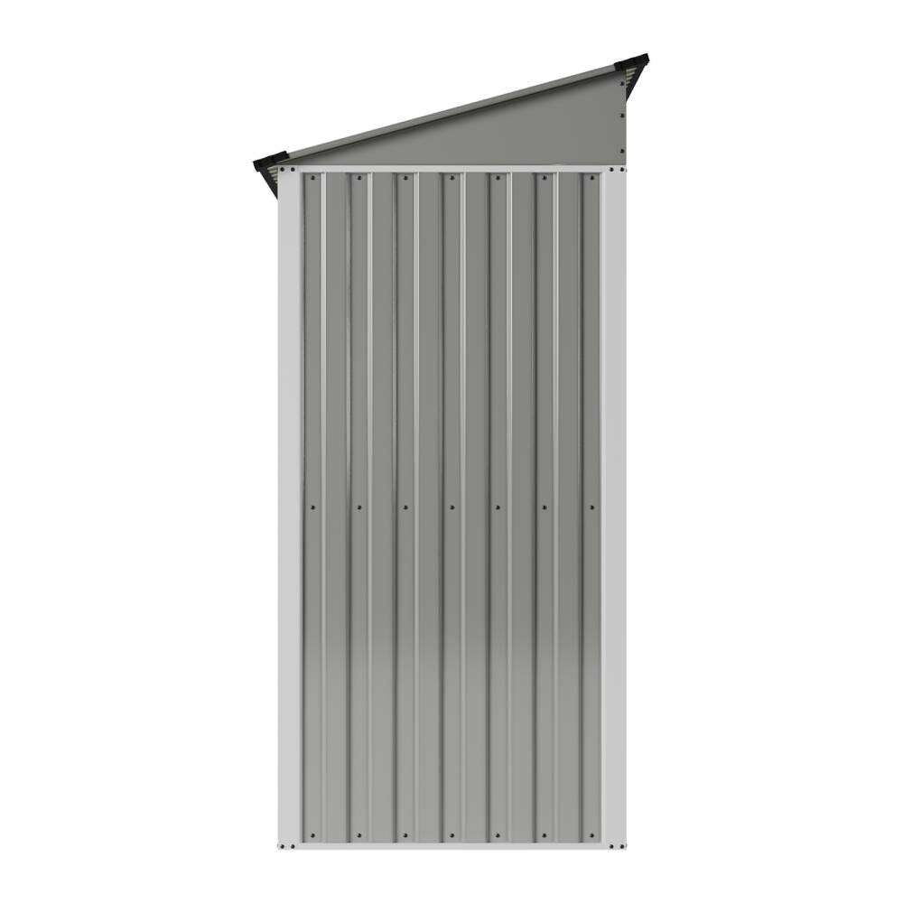 4 X 3ft Metal Garden Storage Shed With Lockable Door | Light Grey