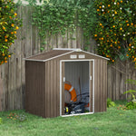 Garden Shed Storage Unit W/locking Door Floor Foundation | Light Slate Gray