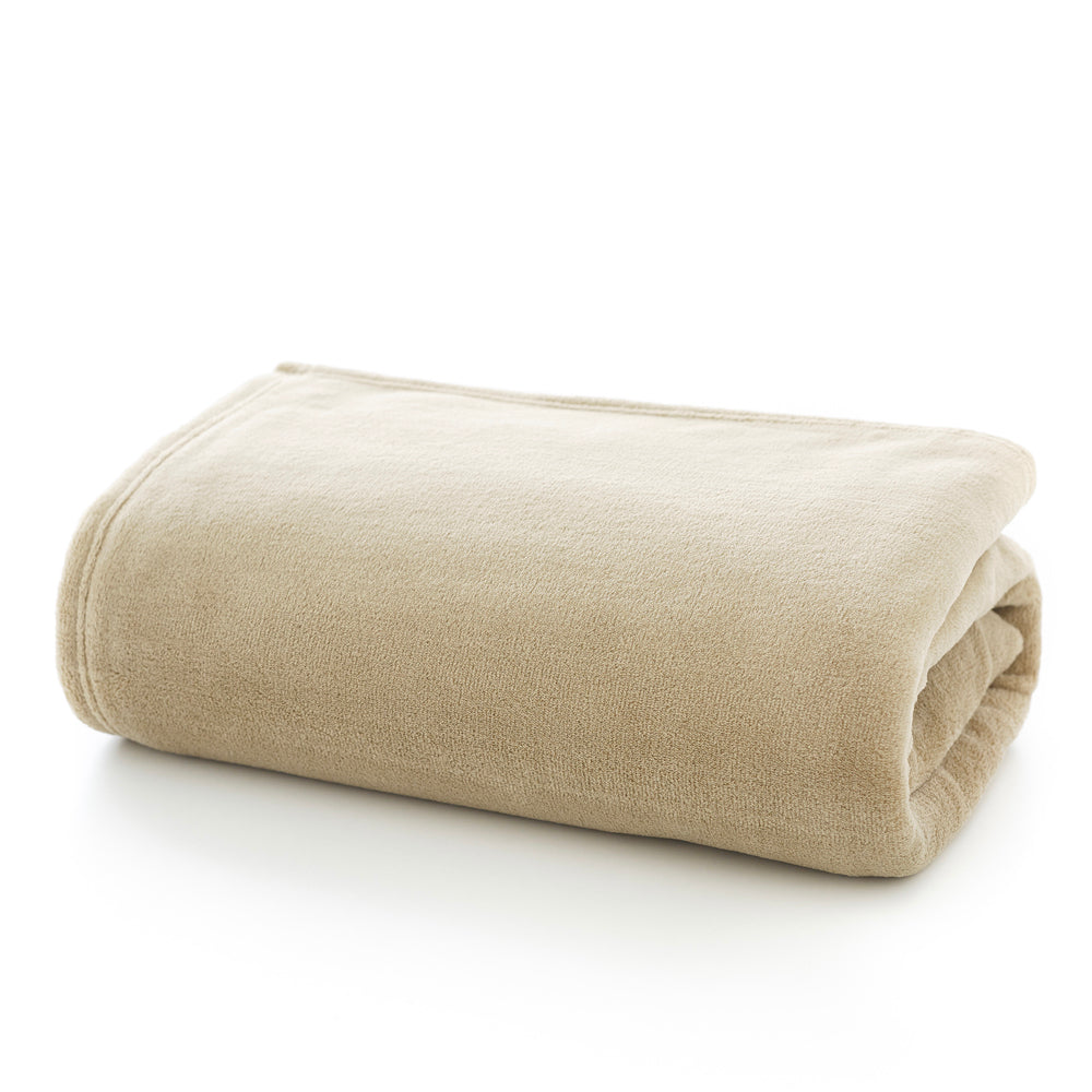 Snuggle Touch Microfibre Supersoft Fleece Throw | 140cm x 180cm | Beige