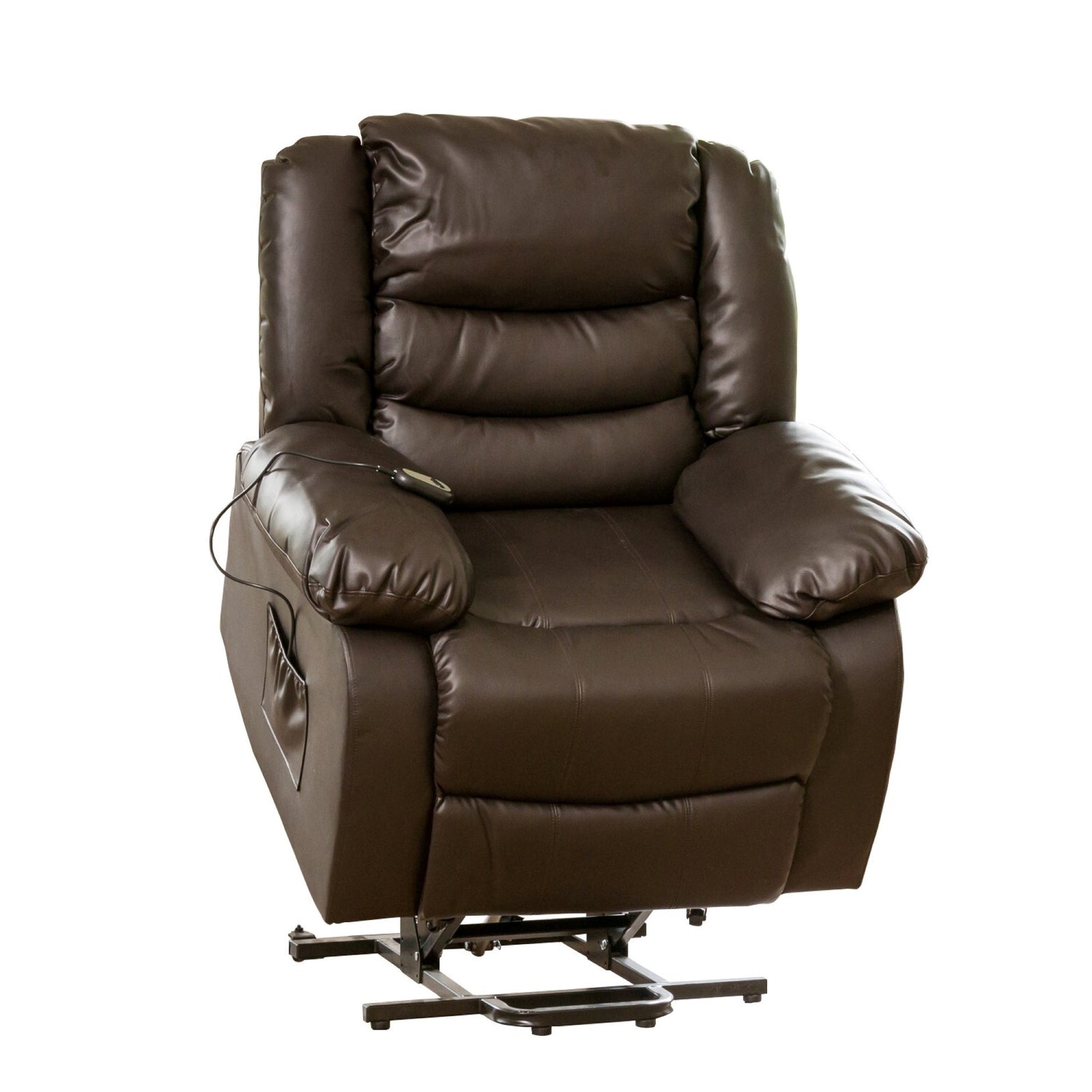 Brooklyn Electric Riser Recliner With Massage And Heat | Brown