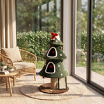 PawHut Cat Tree For Indoor Kittens, Christmas Cat Tower With Dual Condos
