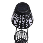 2 Pack Solar Lights Outdoor With Plant Stands Solar Floor Lamp & Street Lights With Metal Tripod Patio Decor
