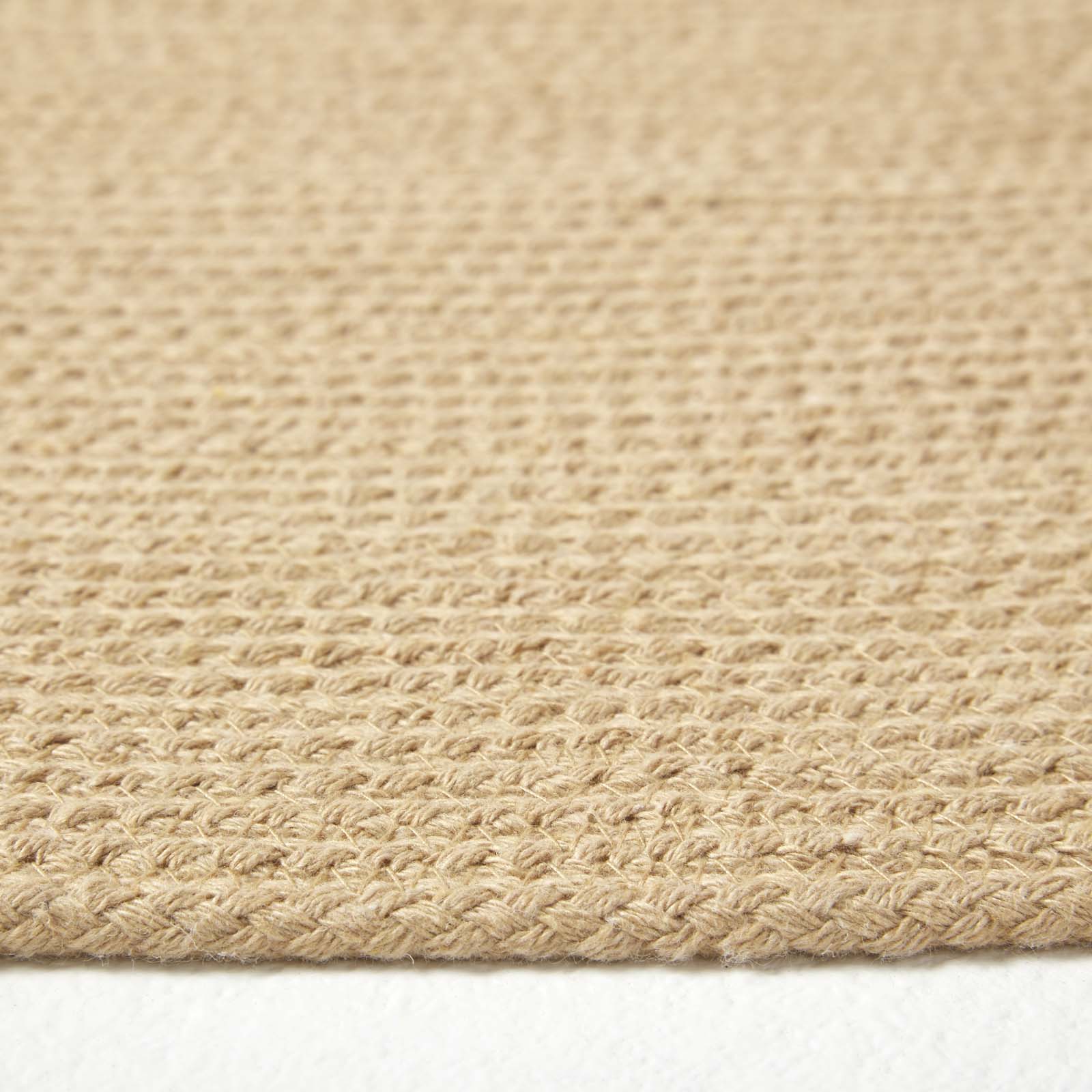 Handmade Woven Braided Oval Rug | 200cm | Linen