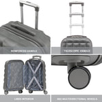 Medium 25" Hard Shell Bubble Design Check-in Suitcase Hold Luggage Bag 20kg+ | Medium | Charcoal