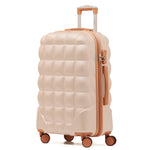 Medium 25" Hard Shell Bubble Design Check-in Suitcase Hold Luggage Bag 20kg+ | Medium | Cream