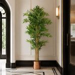 150cm Natural Look Artificial Bamboo Plants Trees With Copper Planter