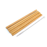 Bamboo Drinking Straws With Cleaning Brush 100% Organic Natural Material