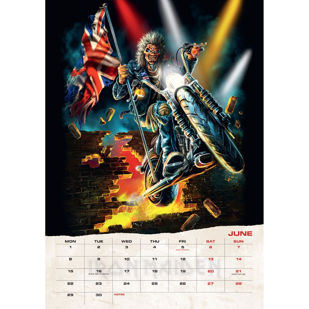 Iron Maiden 2026 Calendar, A3, Official Product