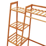 Bamboo Bedroom Garment Clothes Rack | Large | Brown