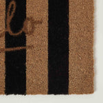 HOMESCAPES Stripe Hello Coir Doormat, 40 X 60cm