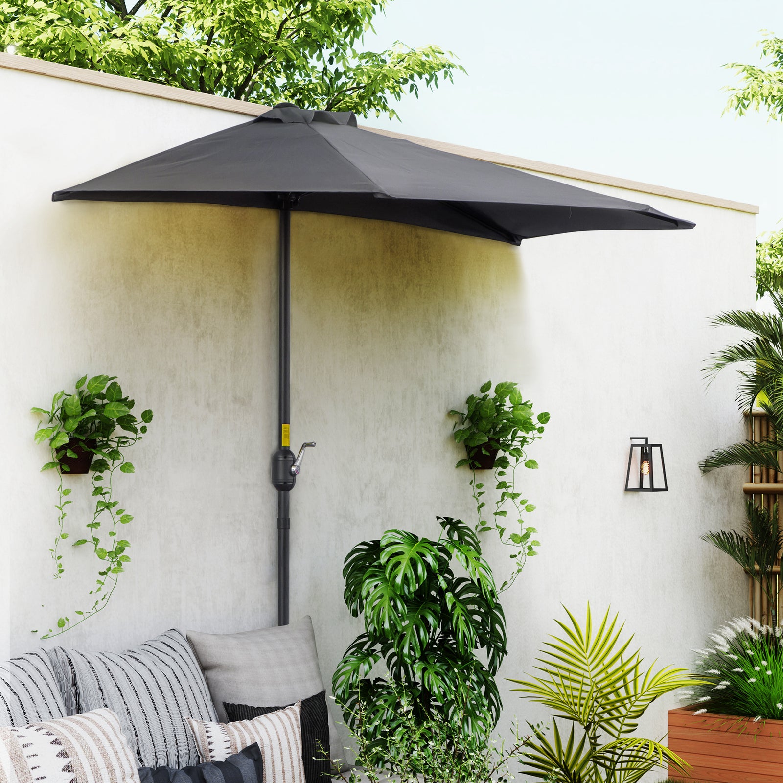 2.7m Half Round Parasol Balcony Shade