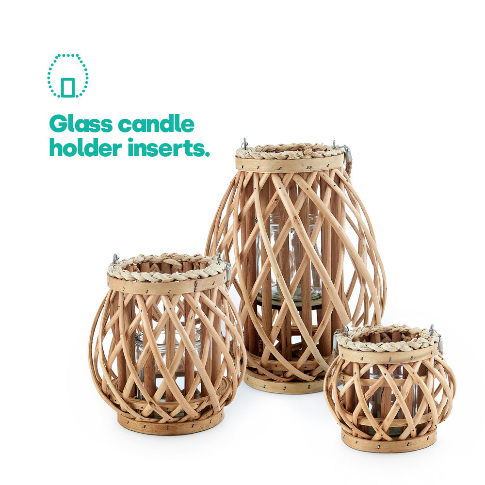 Willow Lanterns Set Of 3 - Natural