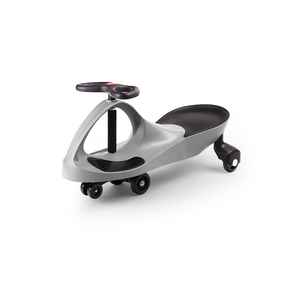Unique Self Propelled Kids Ride On Toy, Wiggle Car - Grey