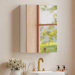HOMCOM Wall Mounted Bathroom Mirror Storage Cabinet W/ Door Adjustable Shelf