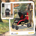 Easy Folding Pet Stroller For Large Dogs | Black