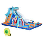 6 In 1 Kids Bouncy Castle W/ Slide, Pool, Trampoline, Blower