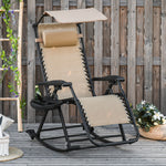 Folding Recliner Rocker Zero-gravity Seat | Beige