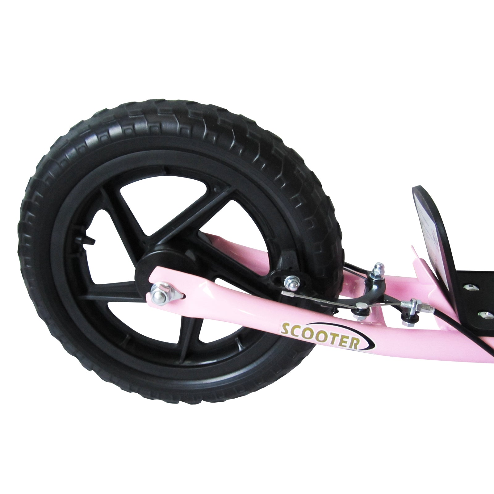 Push Scooter Teen Kids Stunt Bike Ride On With 12" Eva Tyres | Pink