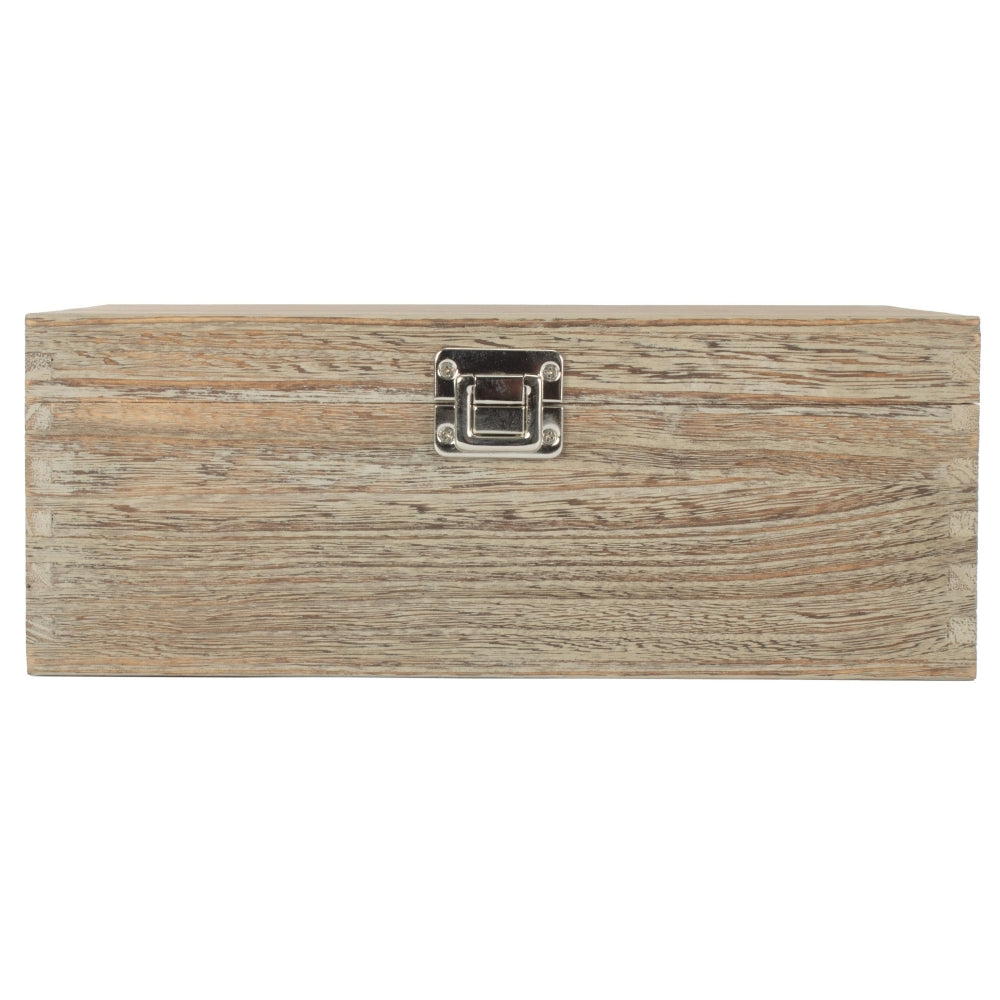 Oak Effect Wooden Box | Small | Brown