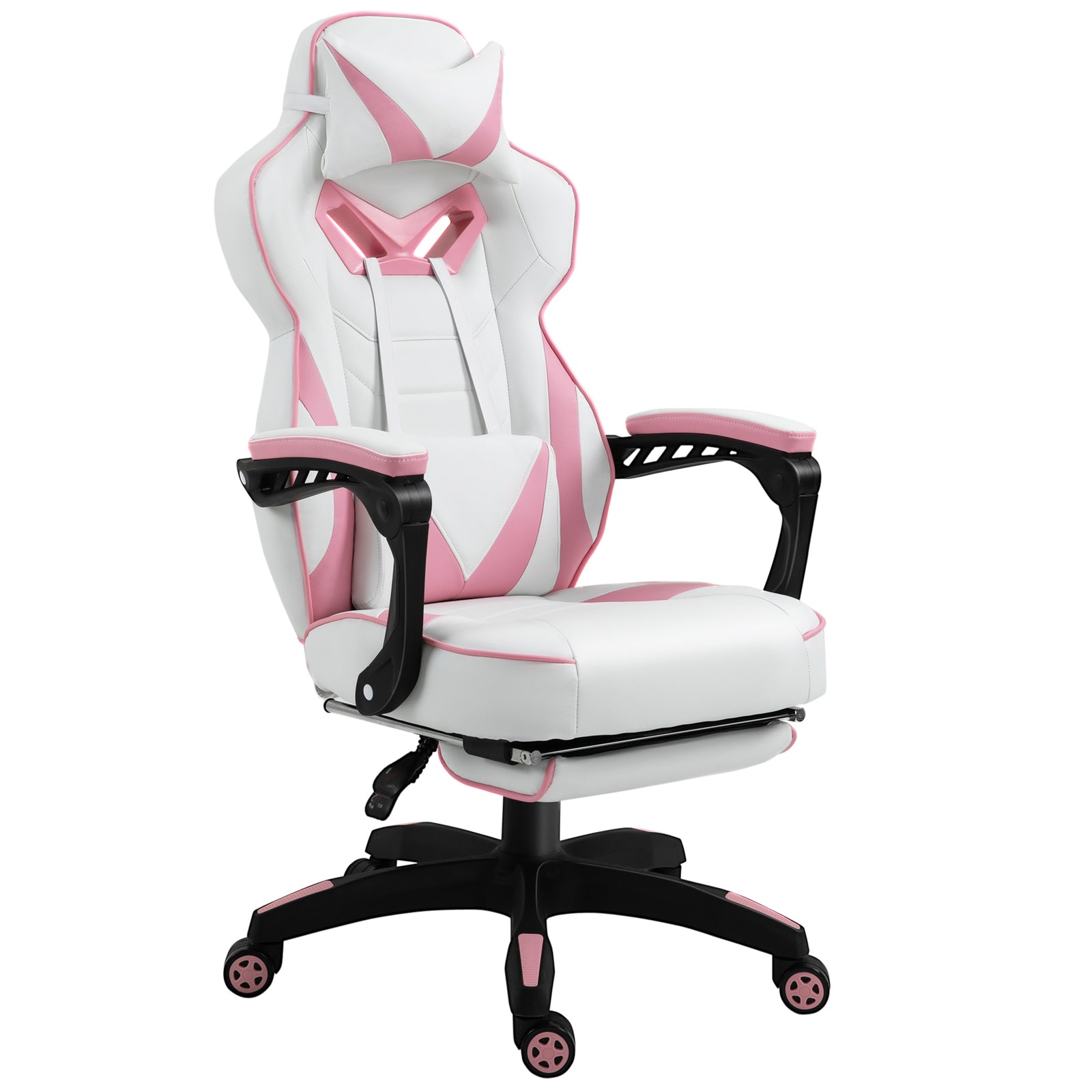 Gaming Chair Reclining W/ Footrest | Pink