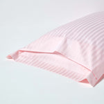 Egyptian Cotton Satin Stripe Oxford Pillowcase 330 Tc | King Pillow Case | Pink