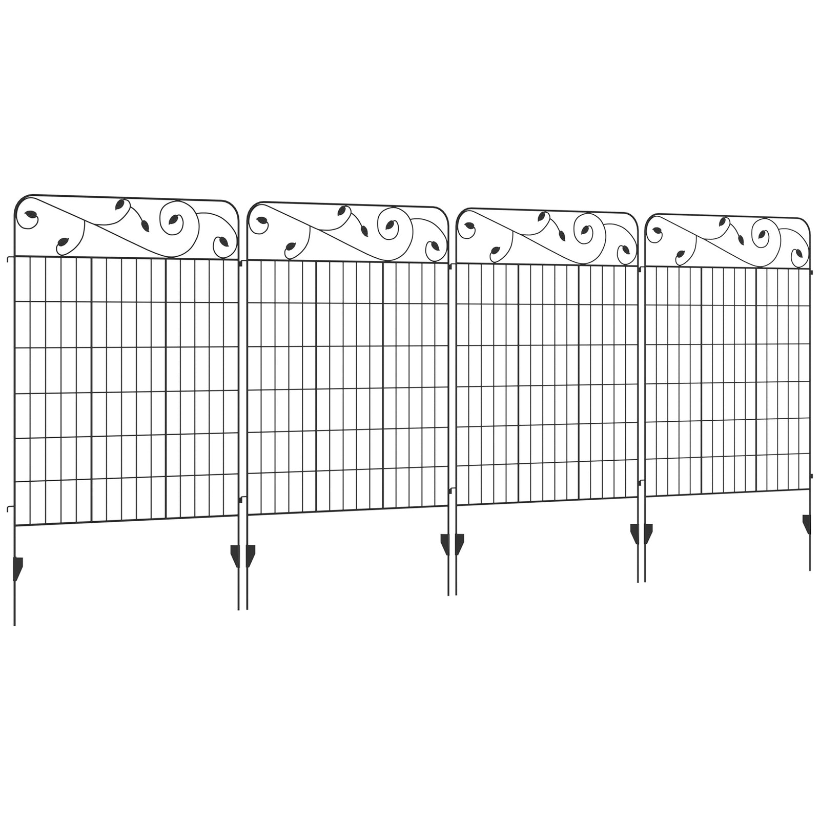 4pc Garden Fencing Panels 43in X 11.5ft Bed Border