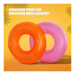 Diamond Print Inflatable Pool Float Ring | Pink