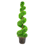 120cm Green Large  Spiral With Decorative Planter