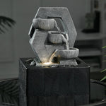 Cascade Tabletop Fountain Water Feature With Led Light