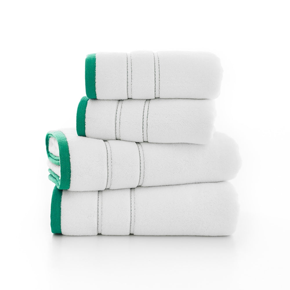 Delamere 100% Cotton Zero Twist Towels – Ultra-soft 600gsm Luxury | Hand Towel Pair | Green