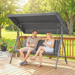 Outsunny 3 Seater Garden Swing Chair, Patio Rocking Bench With Steel Frame