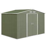 Garden Shed Storage Unit With Locking Door Floor Foundation | Medium | Light Green