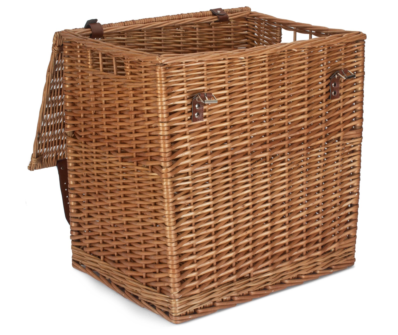 Wicker Double Steamed Vintner Storage Picnic Basket | Large | Brown