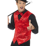 Sequin Waistcoat | Large | Red