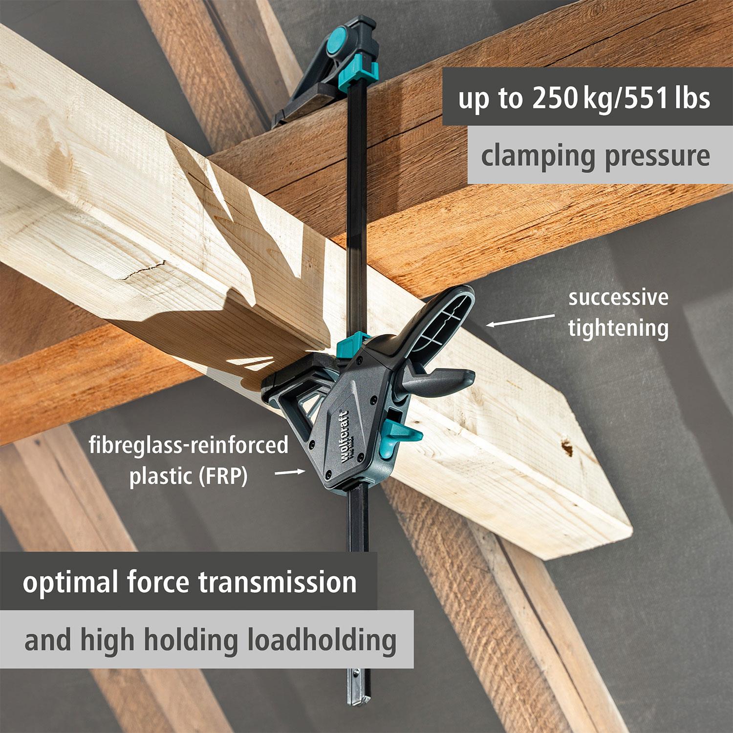 Pro Max One-hand Clamp Heavy Duty Professional Woodworking Grip | 300mm