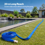 Hose Pipe 1 Inch Reinforced Pvc 20m For Home Pool Drainage Pump Blue | Blue