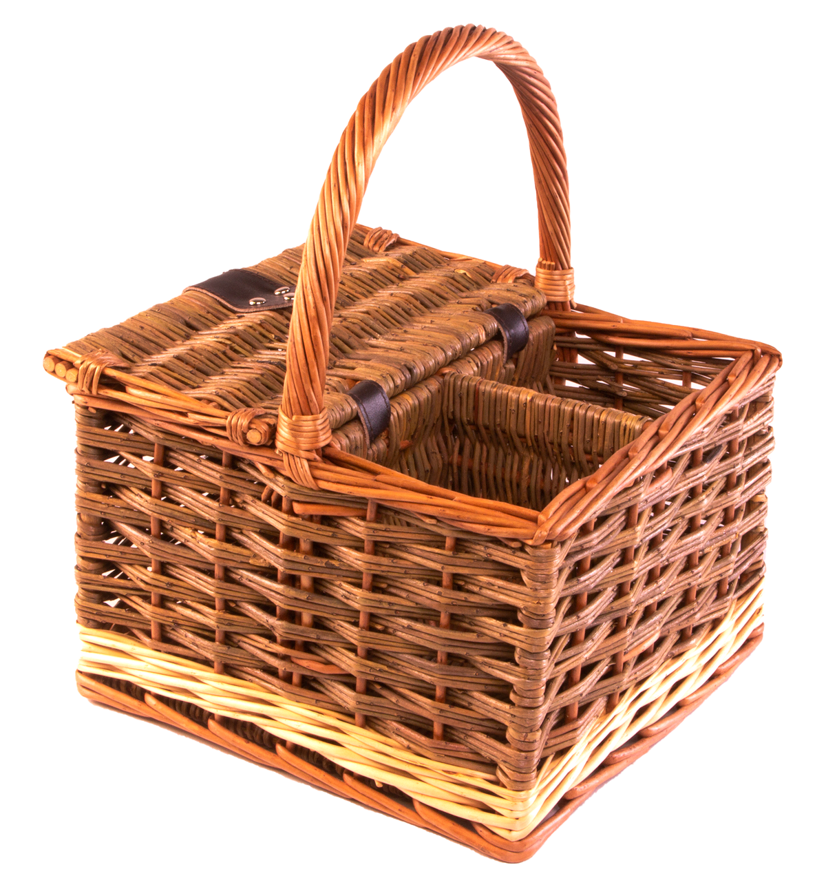 Two Tone Hambledon Empty Picnic Wicker Basket