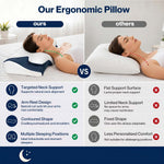 Lavio Cervical Contour Memory Foam Pillow Side Sleeper For Neck Pain Relief
