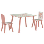 Kids Table And Chairs, Children Desk With 2 Chairs | Pink