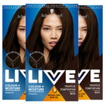 Live Colour + Moisture Permanent Colour Hair Dye 3-pack
