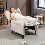 Manual Reclining Armchair W/ Footrest | Beige