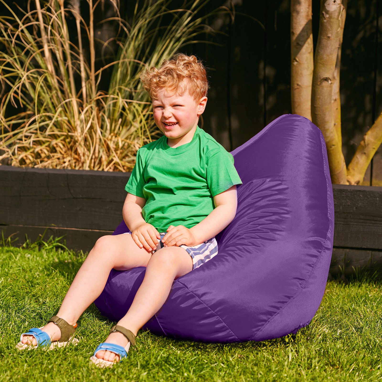 Kids High Back Bean Bag Chair | Purple